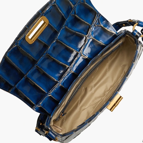 NWT 🌹Brahmin NERIDA ANCHOR NERINA Melbourne Leather Satchel ⭐NWT, REG, DUST BAG - Picture 7 of 13